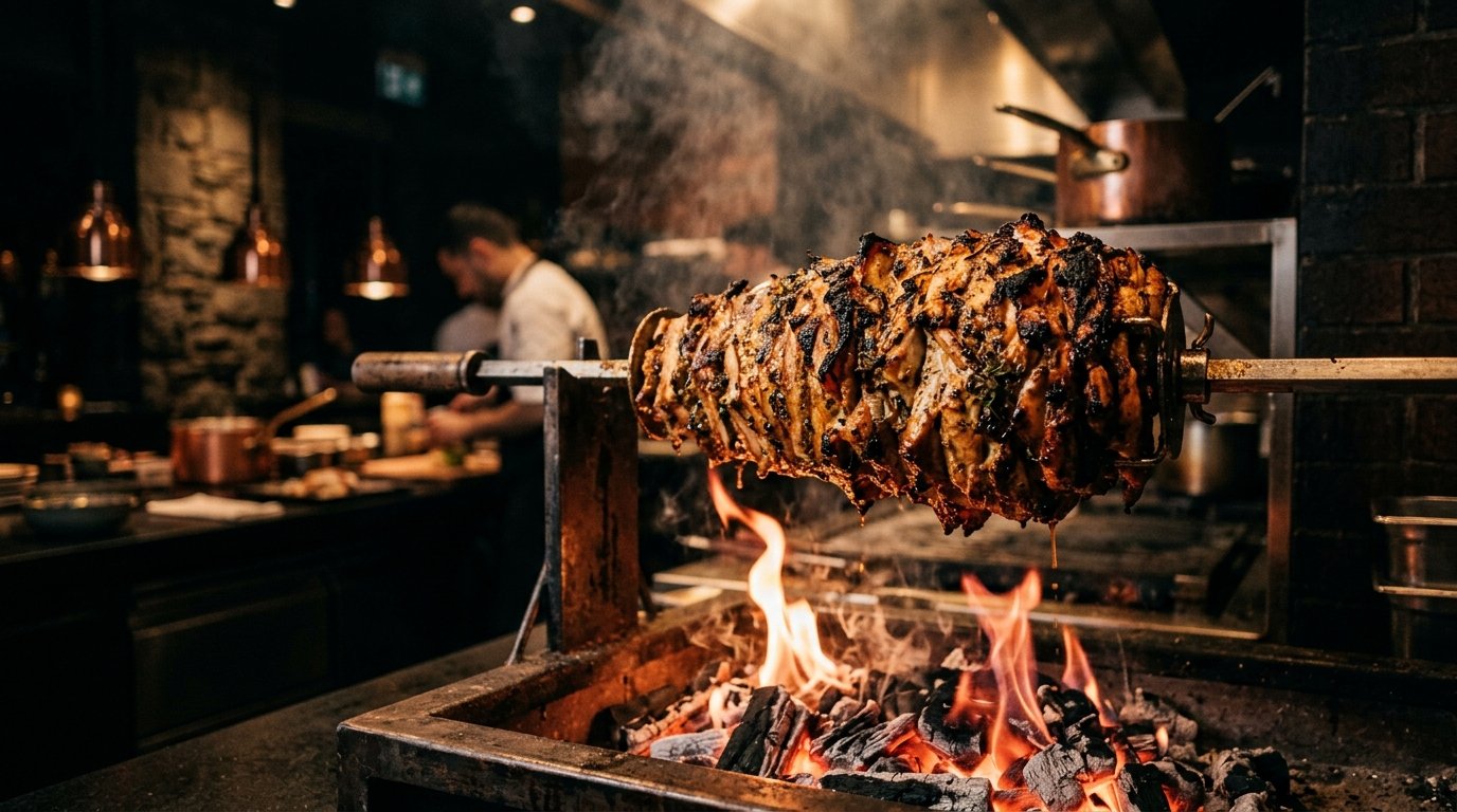 Cinematic Shawarma on Charcoal Grill