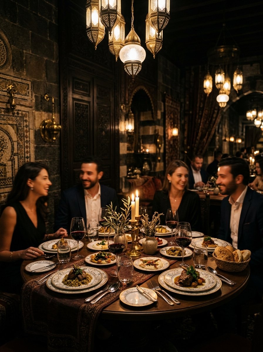 Syrian dining atmosphere